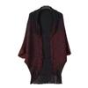 Stripe Knitted Shawl Bohemian Wraps Scarf Coat Luxury Cloak Scarves  For Women
