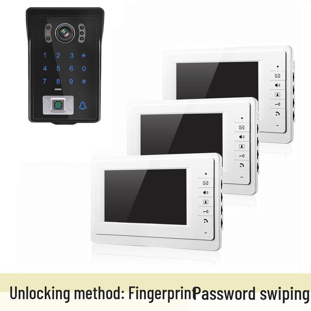 7-дюймовый HD проводной видеодомофон с дверным звонком для домашнего мониторинга и системы контроля доступа Smart Villa
