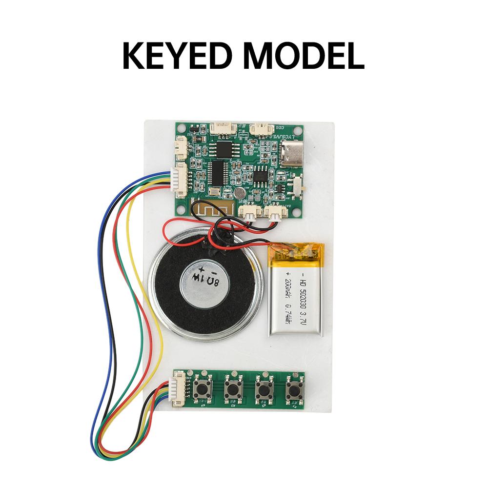 DIY модуль записи Bluetooth 3,7 В литиевая батарея модуль записи 8 М поздравительная открытка TYPE-C кнопка/свет/магнитное управление модель