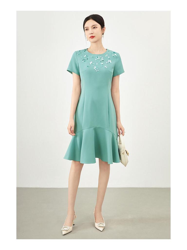 Летнее 2024 года облегающее женское платье со стразами и бриллиантами