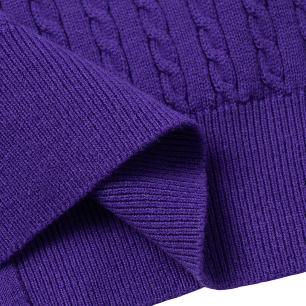 Polo Ralph Lauren Sweater Pony Logo Embroidered Zipper Hoodie Long Sleeve Kids Tops Purple 313916533-007