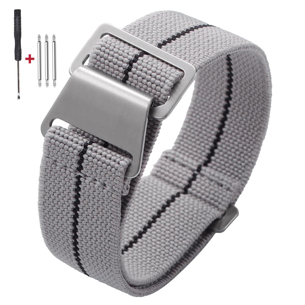French Military Parachute Comfortable Elastic Nylon Watch Band 18mm 20mm 22mm for Seiko for Tudor for Rolex Strap Sport Bracelet