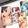 PK17 Pikachu Cartoon Black Sofe Case for Samsung Note 20 Lite S24 Ultra S23 A03 A05 A06 A11 A71 A15 A16 A13 A24 A25 A33 A52 A53 A50 M55 M35 Plus