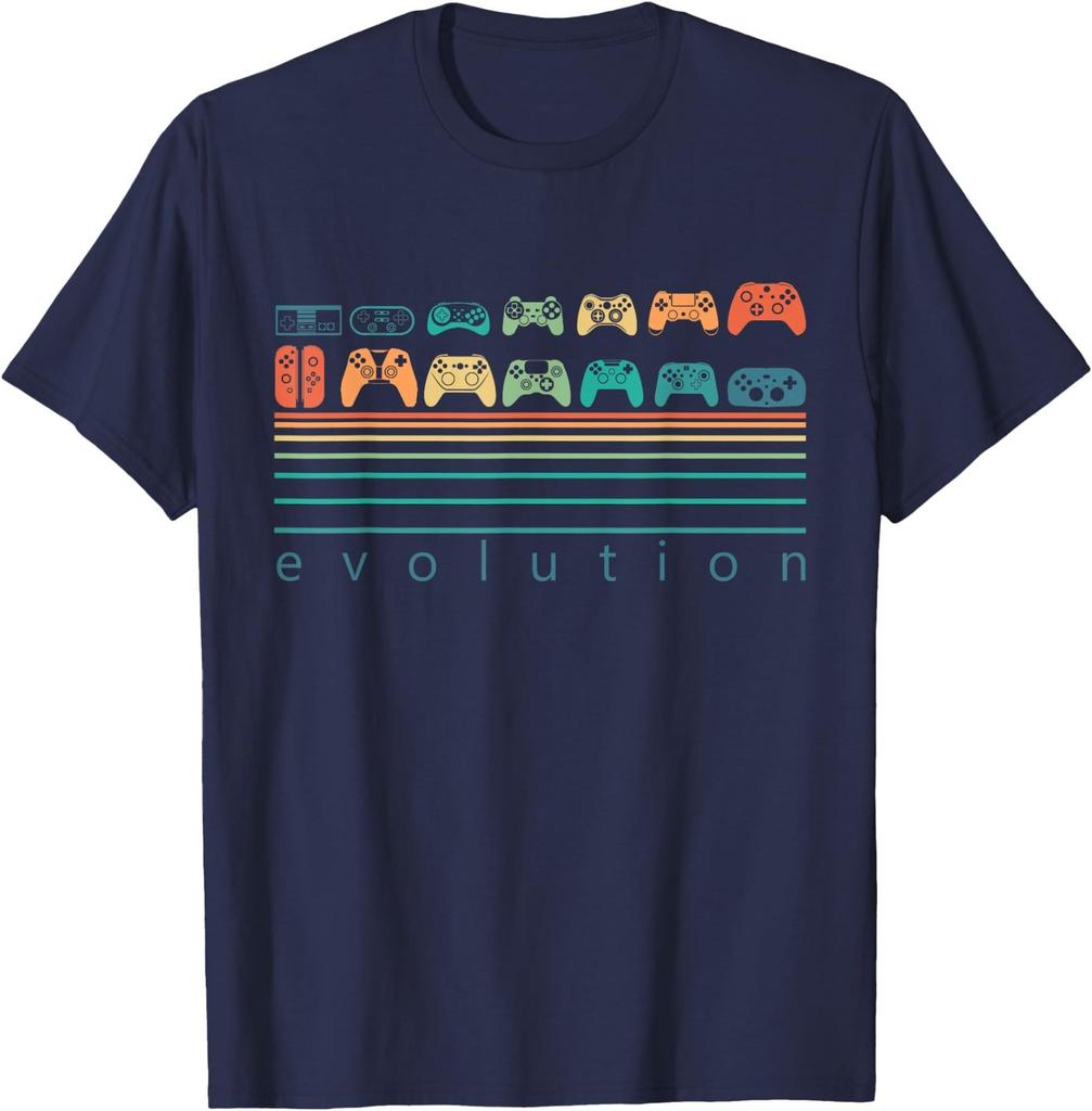 Video Game Controller Evolution 80s 90s Retro Gaming Gamer T-Shirt