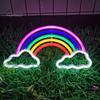 Rainbow Neon Sign LED Light USB/Battery Operated Non-Glaring Cloud Rainbow LED Neon Light Wall Art Decoration