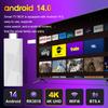 H96 Max RK3518 Android14.0 TV Stick Quad Core 4K Wifi6 BT5.4 BT Voice Assistant Remote Control Game Media Player Smart TV Box