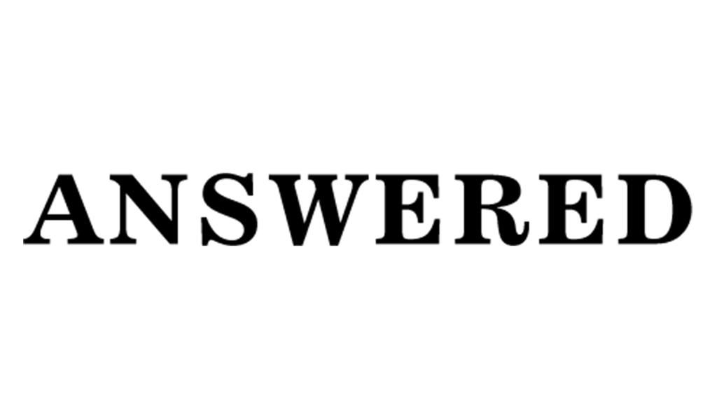 Printtoo Answered Self Inking Rubber Stamp Pre-Inked Office Stamp- Home Office Business Stationery, Black- 42 X 9