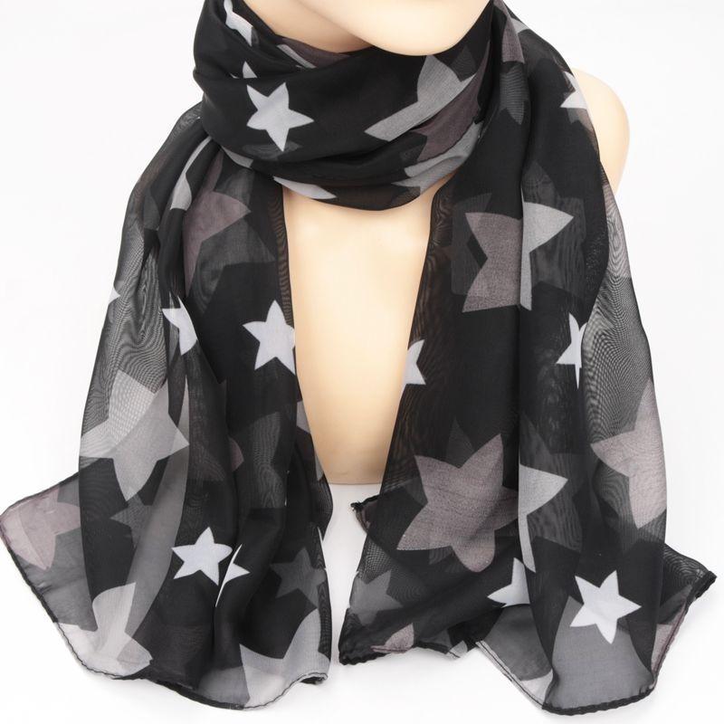 Модный шифоновый шарф, женский прямоугольный шарф, универсальный длинный шарф, мягкий декоративный шарф с принтом, шарф для защиты шеи