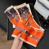 New small scarf thin and narrow strip printed silk scarf women's new streamer fashionable versatile professional decoration scarf scarf