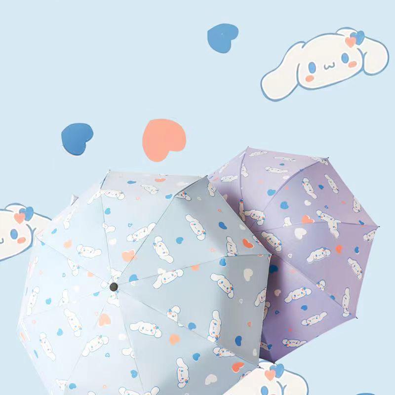Детский автоматический зонт от дождя, ветрозащитный складной зонт с черным покрытием, анти-УФ-зонт, милый зонтик для мальчиков и девочек