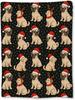 Christmas Golden Retriever Dog Blanket, Soft Lightweight Flannel Cute Holiday Puppy Throw Blanket for Couch, Bed, Travel & Home