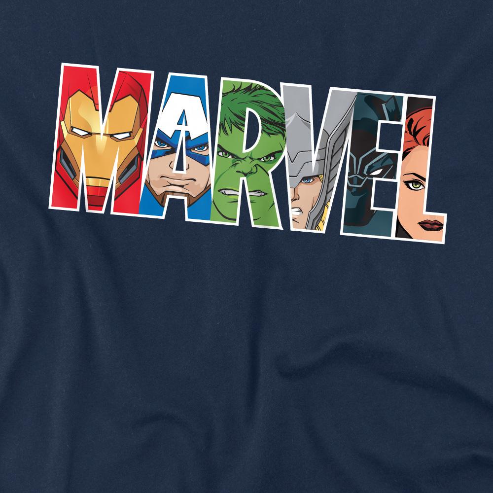 Marvel Футболка с изображением лиц персонажей для детей