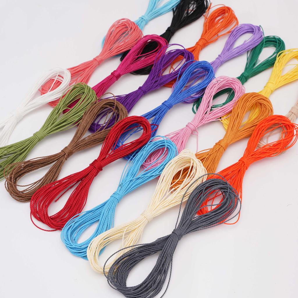 10-метровая кожаная нить с вощеным шнуром для изготовления украшений - Различные цвета
