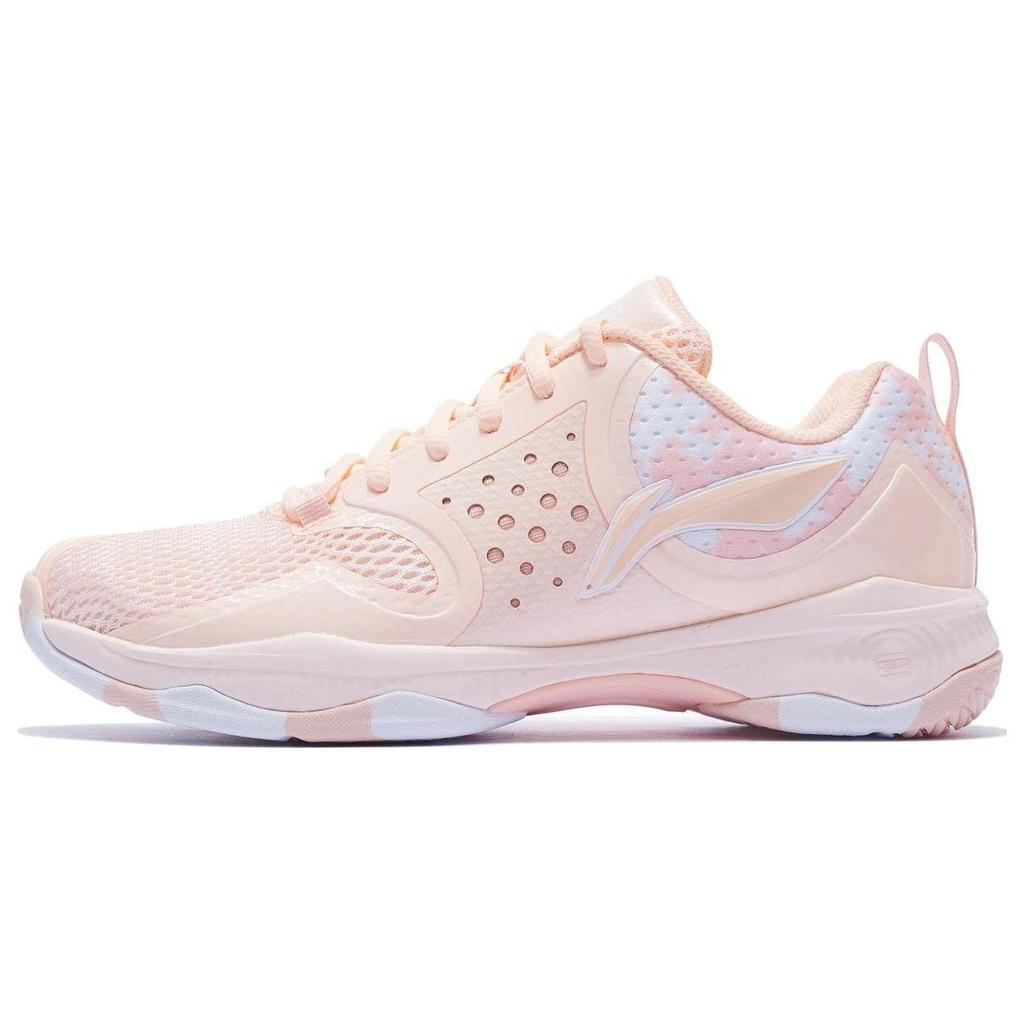 Li Ning Halberd TD Бадминтонные кроссовки женские низкие неоново-оранжевые розовые/стандартные белые AYTQ012-4