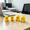 Набор фигурок мультяшной сердитой утки, 4 штуки, 3D-печатные фигурки желтой утки для размещения на рабочем столе, акцента на полке для демонстрации и использования на офисной полке, Коллекционное