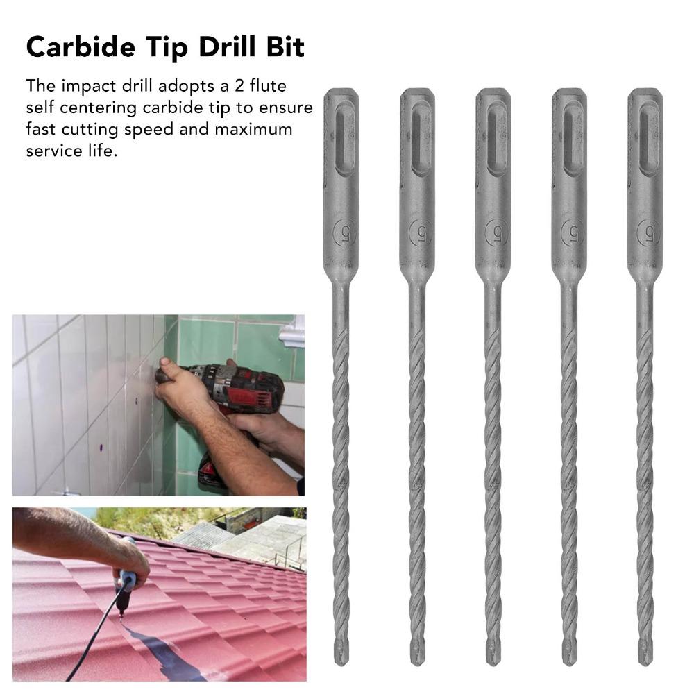 5pcs Self Centering Impact Drill Bit SDS-plus Masonry Drill Bit Carbide Tip Drill Bit  For Concrete