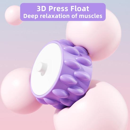 Leg Massage Roller Anti-Cellulite Lymphatic Drainage Deep Tissue Therapy Thighs Arm Back Shoulder Muscle Relaxation Massage Tool with 12 Rollers