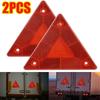 Car Motorcycle Emergency Breakdown Warning Tripod Portable Triangle Safety Reflector Red Reflective Road Safety Hazard Tips