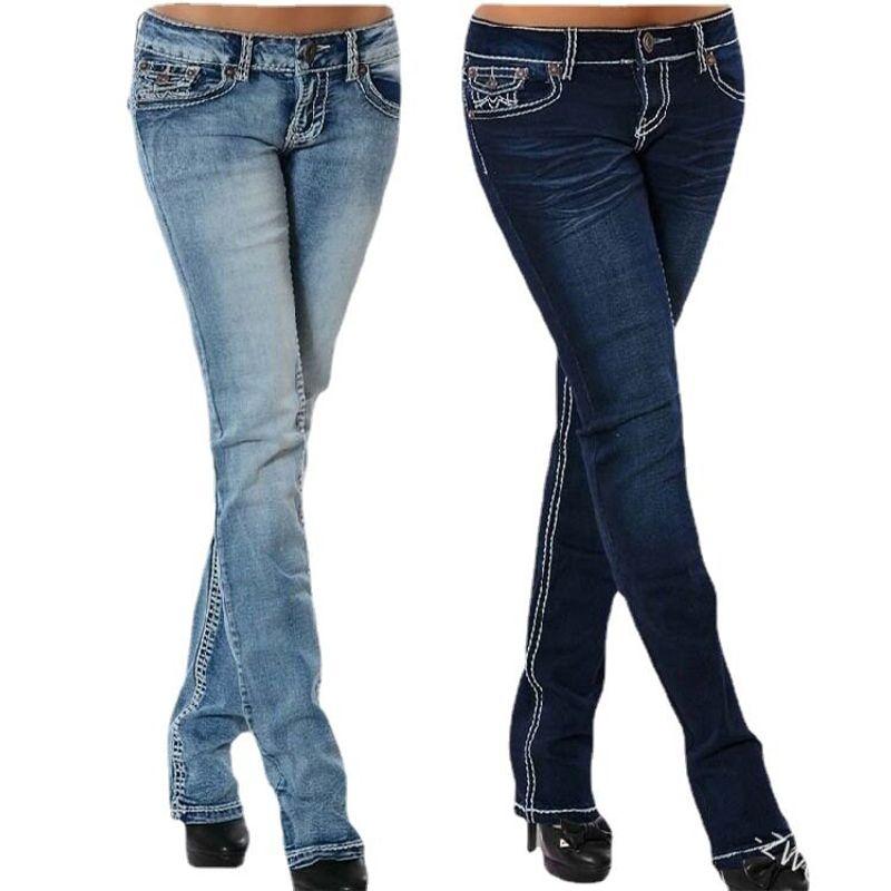 Jeans European and American High Waist Hip Fashion Slim-Fit Embroidery