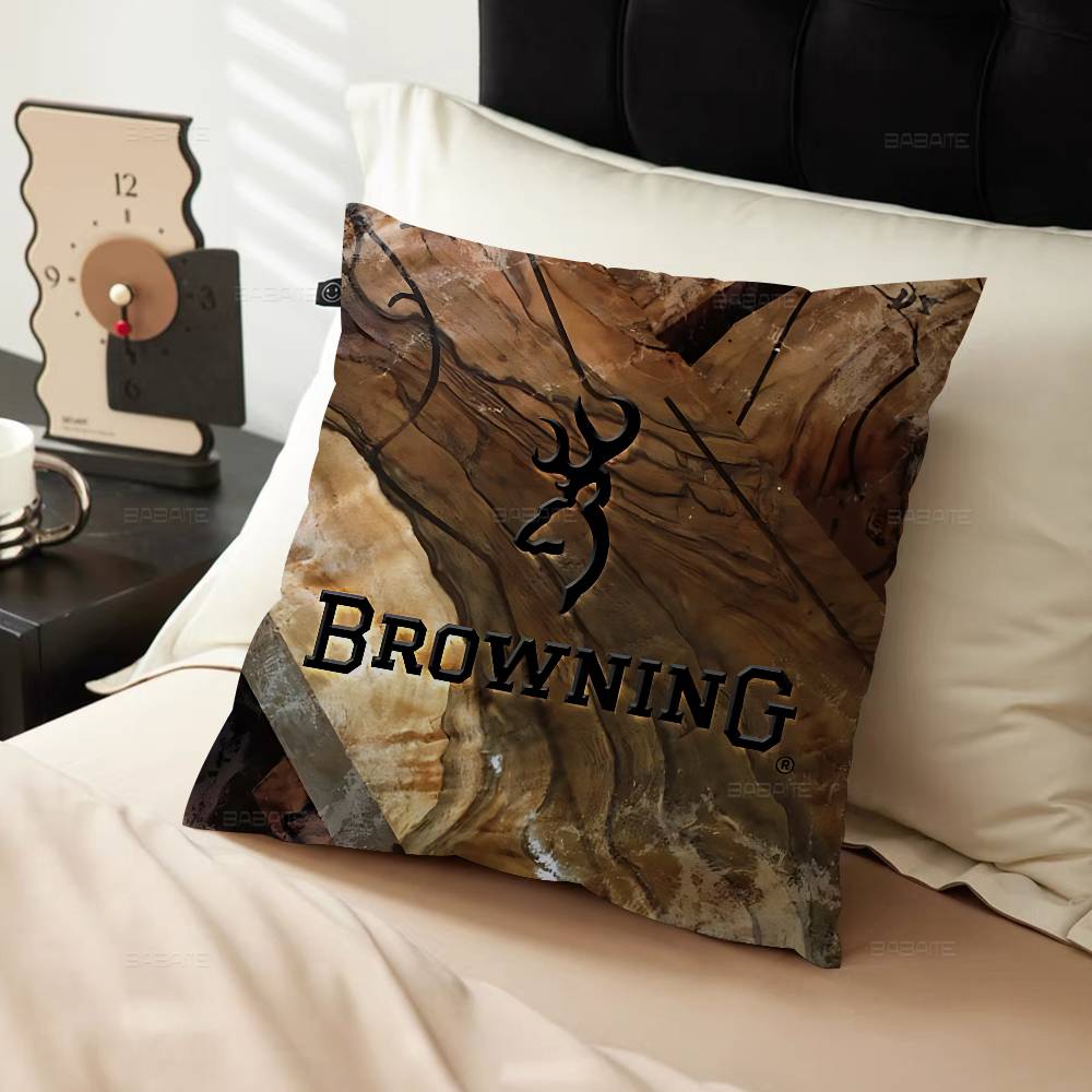 BBrownings Logo Pillow Cushion Cover Pillowcase Living Room Sofa Home Decor Customized