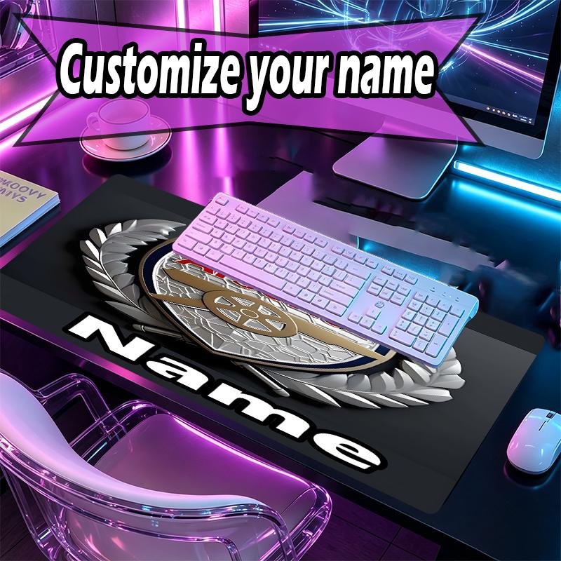 Custom Name Personalized football team Pattern Mousepad, Laptop PC Desk Mat, Decorative Desk Mat for Home Keyboard Pad Gift