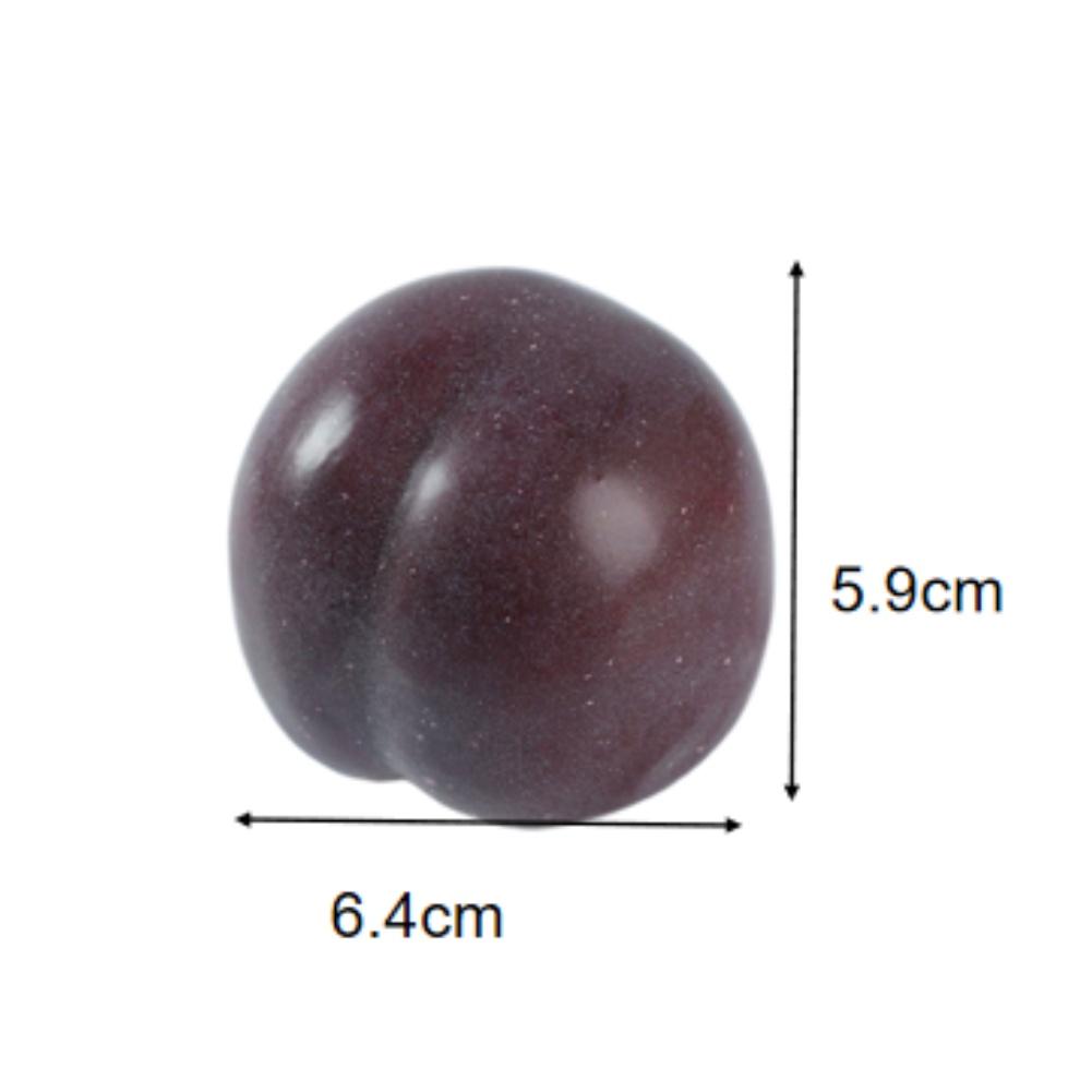 8pcs Artificial Plum Fake Fruit Foam Simulation Model 6.4x5.9cm Realistic Decorative Set For Kitchen Party Photography