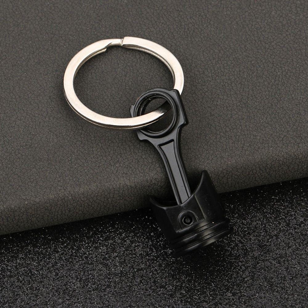 Car Accessories Piston Model Keyring Zinc Zinc Alloy Car Engine Piston Keychain Personality   Key Buckle