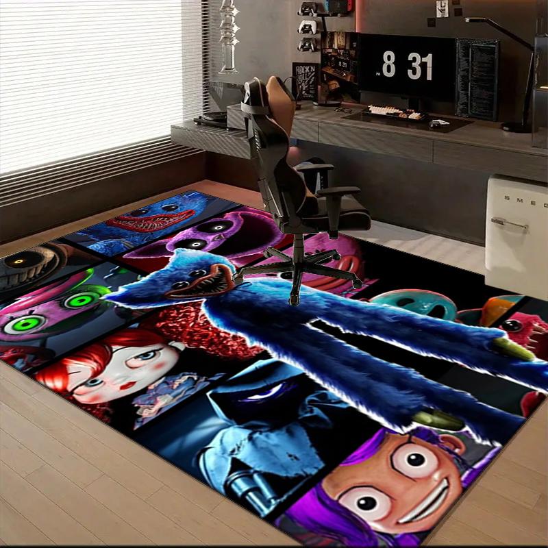Blue Monster Huggy Night Area Rug Suitable for Indoor And Outdoor,Carpets for Kitchens, Homes, Offices, Living Rooms,Home Decor,Christmas Gift