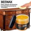 Solid Wood Beeswax Polish with Sponge - Restores Luster To Mahogany Furniture, Wooden Floors & Composite Boards, Essential for All Wood Products