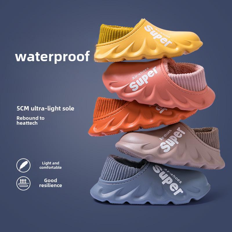 Мужские водонепроницаемые нескользящие зимние ботинки Lidani - теплые, утолщенные хлопковые тапочки 2024