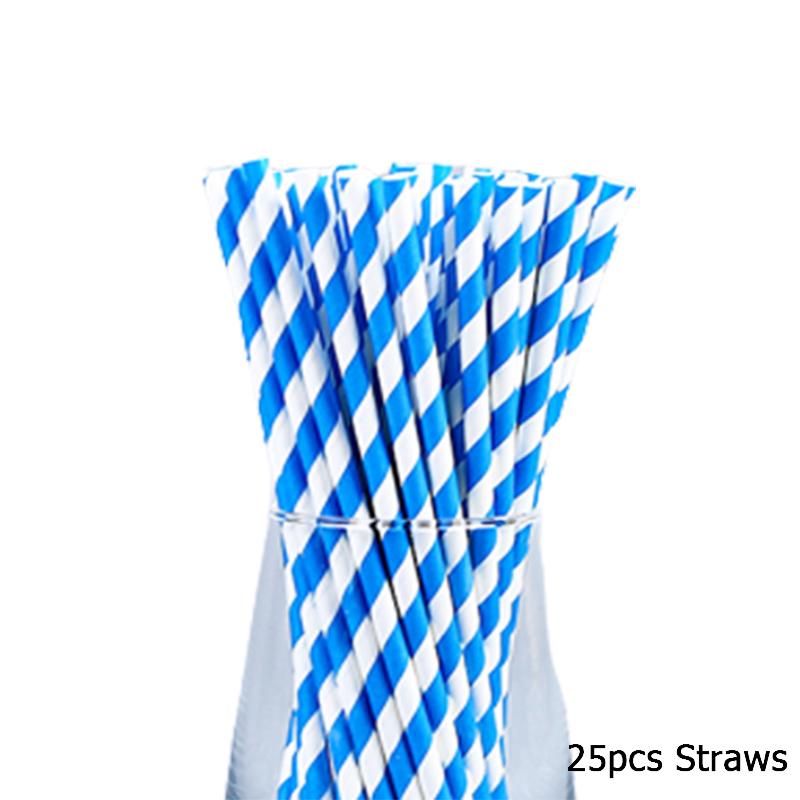 25 шт. розовых бумажных трубочек для питья, сувениров для украшения свадьбы, дня рождения, бумажных трубочек для питья, принадлежностей для дня рождения