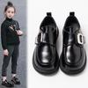 Girls' Small Leather Shoes, Student Shoes, Versatile Non-slip Shoes, Round Toe Trendy College Style