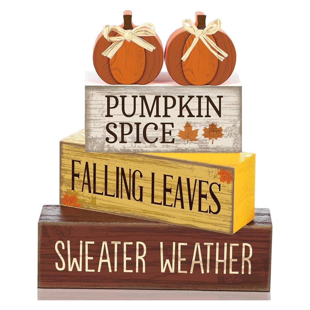 4Pcs Football Table Decorations Football Tiered Tray Decor Sport Game Centerpiece Sign Decorative Rugby Stack Block Gift for Fans Club Tailgate