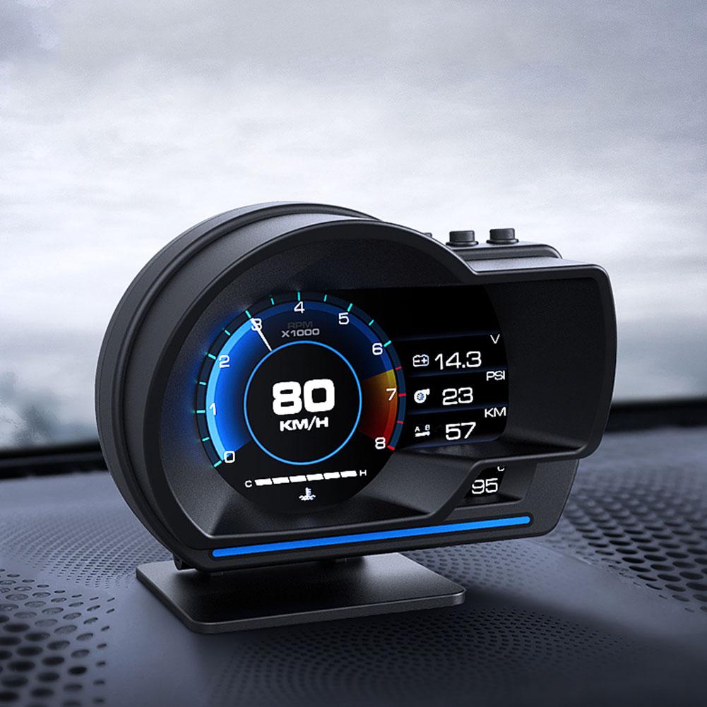 A501 Car Head Up Display OBD2 Smart Car HUD Turbo Gauge Digital Odometer Security Alarm Water Oil temp RPM Auto Meter