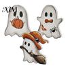 Compact Festive Room Decorations Halloween Cute Ghost Sign, Pumpkin Tombstone Wooden Plaque Decorative Figurines for Fireplaces Tiered Tray