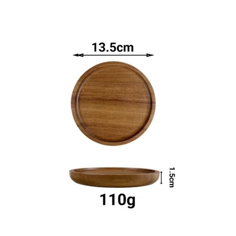 Japanese Style Round Wooden Serving Tray