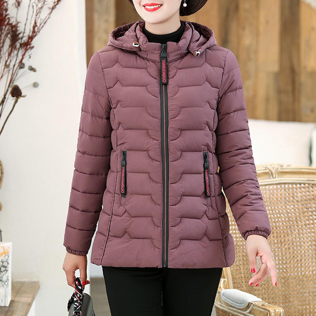 Winter Women Solid Print Pocket Hooded Button CardiganKnit Long Sleeve Long Coat