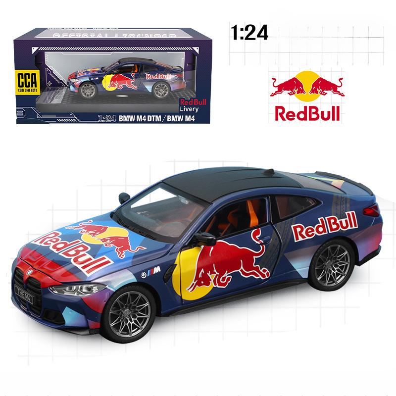 CCA Симуляция 1/24 BMW M4 G82 DTM Red Bull Racing Модель гоночного автомобиля Звук Свет Коллекция Миниатюрная Машинка Домашний Декор Подарок Парню