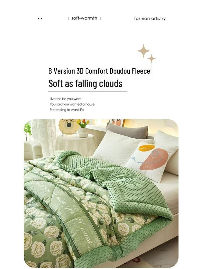 Популярное 3D-массажное одеяло из бобового бархата класса А – для всех сезонов, легкое и теплое, для дома или общежития