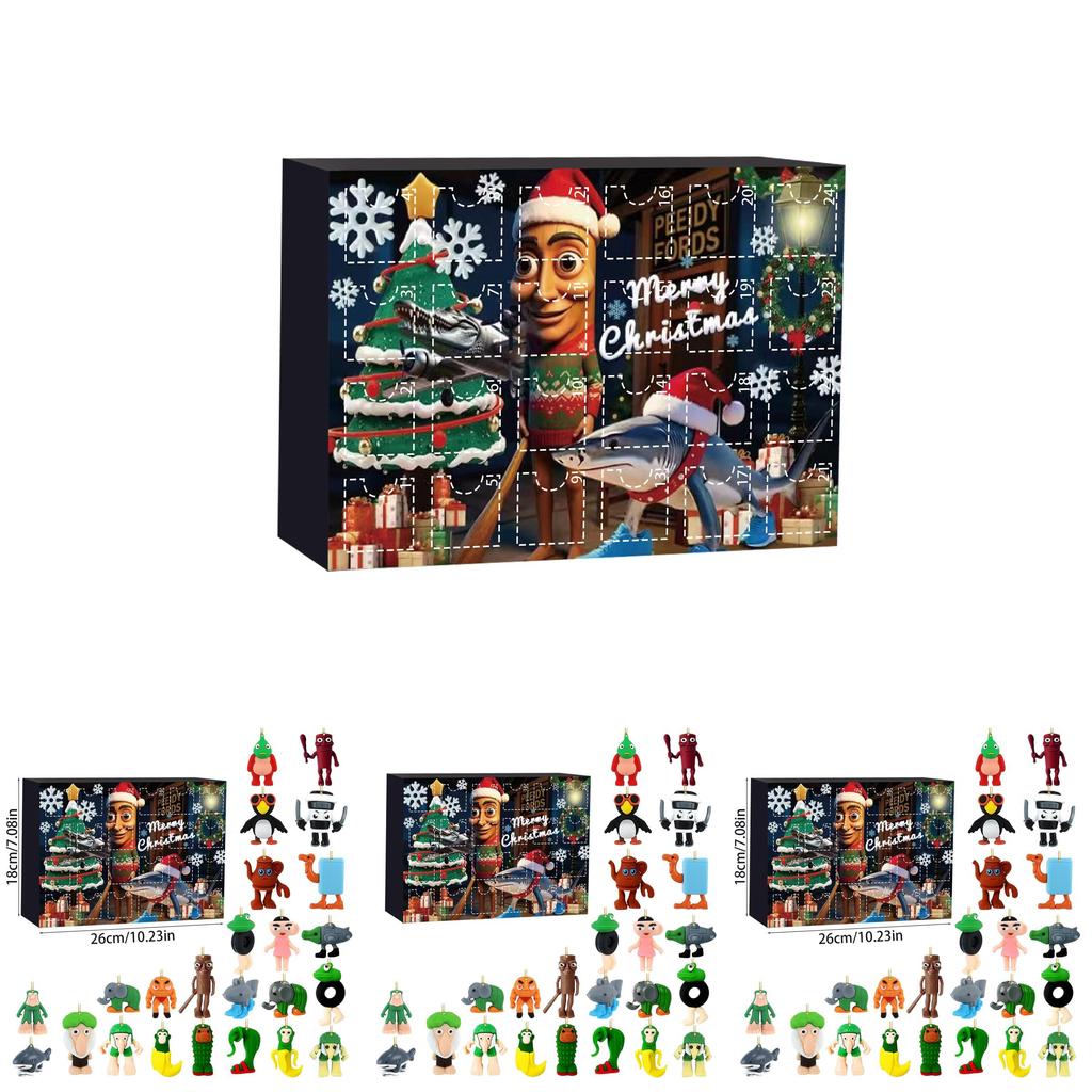 Italian Brainrot Al Acrylic Christmas Countdown Calendar With Character Figures For Holiday Decor