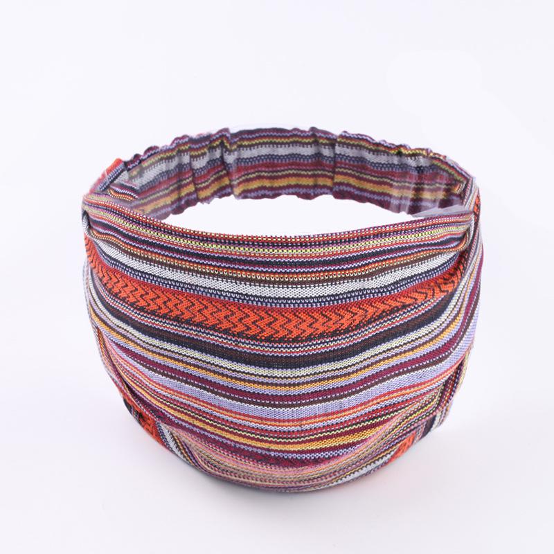 Широкая повязка на голову из хлопка и льна с вышивкой для женщин - универсальный аксессуар для волос