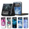 Рождественский чехол-снежинка для Samsung Galaxy Z Flip3 5G Flip4 Черный Жесткий Чехол для телефона Z Flip 3 4 Роскошный ПК Чехол Zflip3 Coque