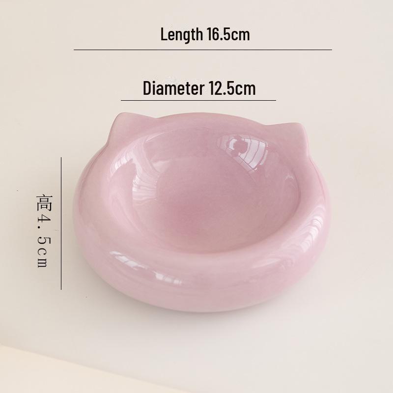 Shumen Anti-Tip Modern Ceramic Pet Bowl: Cat & Dog Food/Water Dish