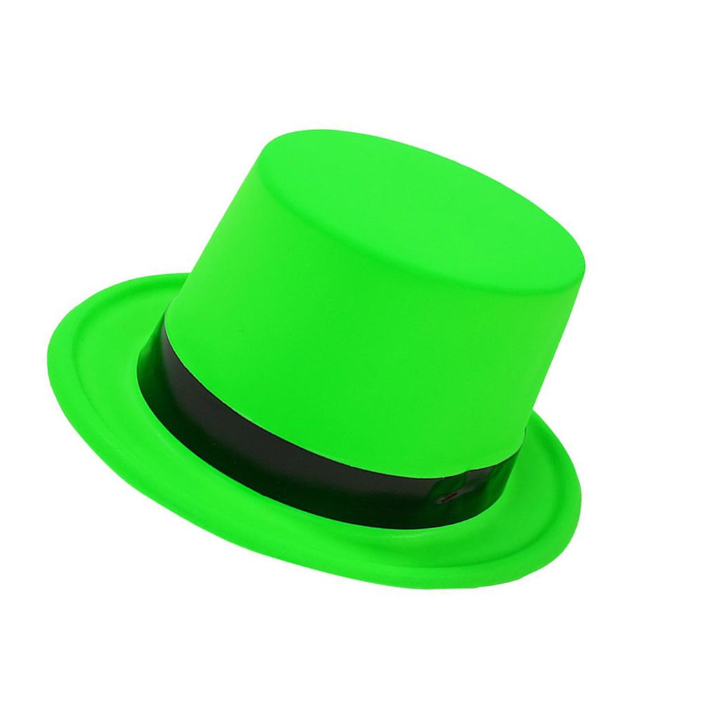 Popular Top Hat with Bright Fluorescent Color for Holiday Fashion Masquerades Party Jazzy Hat Stage Performers Party Hat