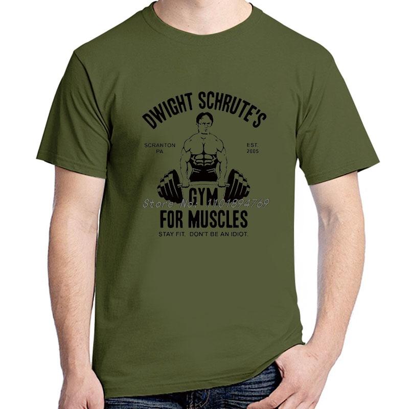 Dwight Schrute Gym For Muscles Graphic T Shirts Summer Tops Tshirt New Arrival Goods High Quality Short Sleeve Tee Unisexs Clothes