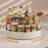 New Kitchen Storage Spice Rack 360 Degree Rotation Cabinet Storage Box Tray Non-Slip Spice Round Shelf Board Kitchen Organizer