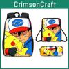 Набор детского школьного рюкзака Pikachu Pokmon из водонепроницаемой ткани Оксфорд для учеников начальной школы