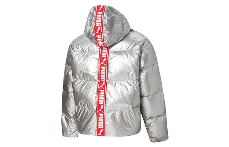 PUMA Down Jackets Women's Concrete Gray Hooded Moderate Other 530696-10