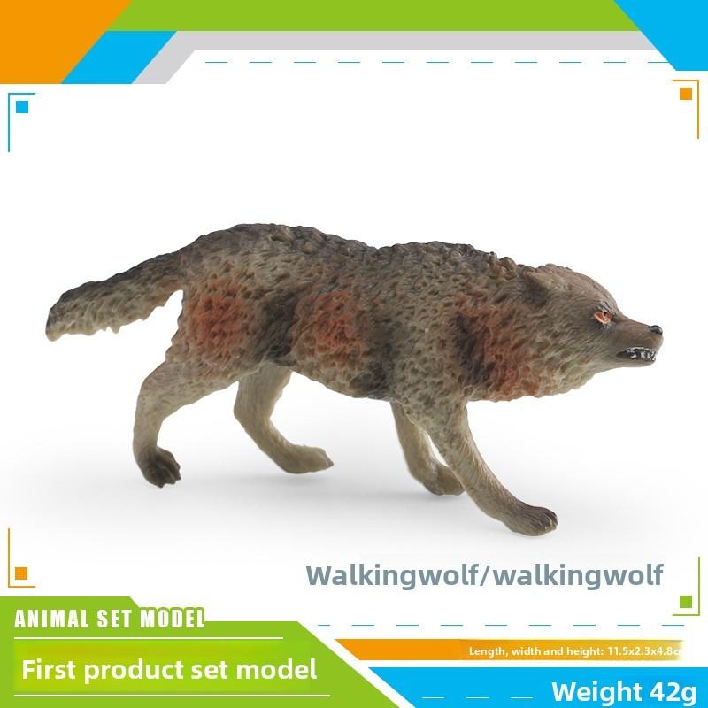 Natureinspired Animal Pvc Models Collection With Standing Wolf Figures For Childrens Toys
