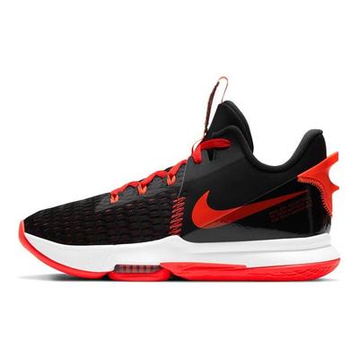 Мужские кроссовки LeBron Witness 5 EP Bred, черные, университетские, красные, белые, CQ9381-005